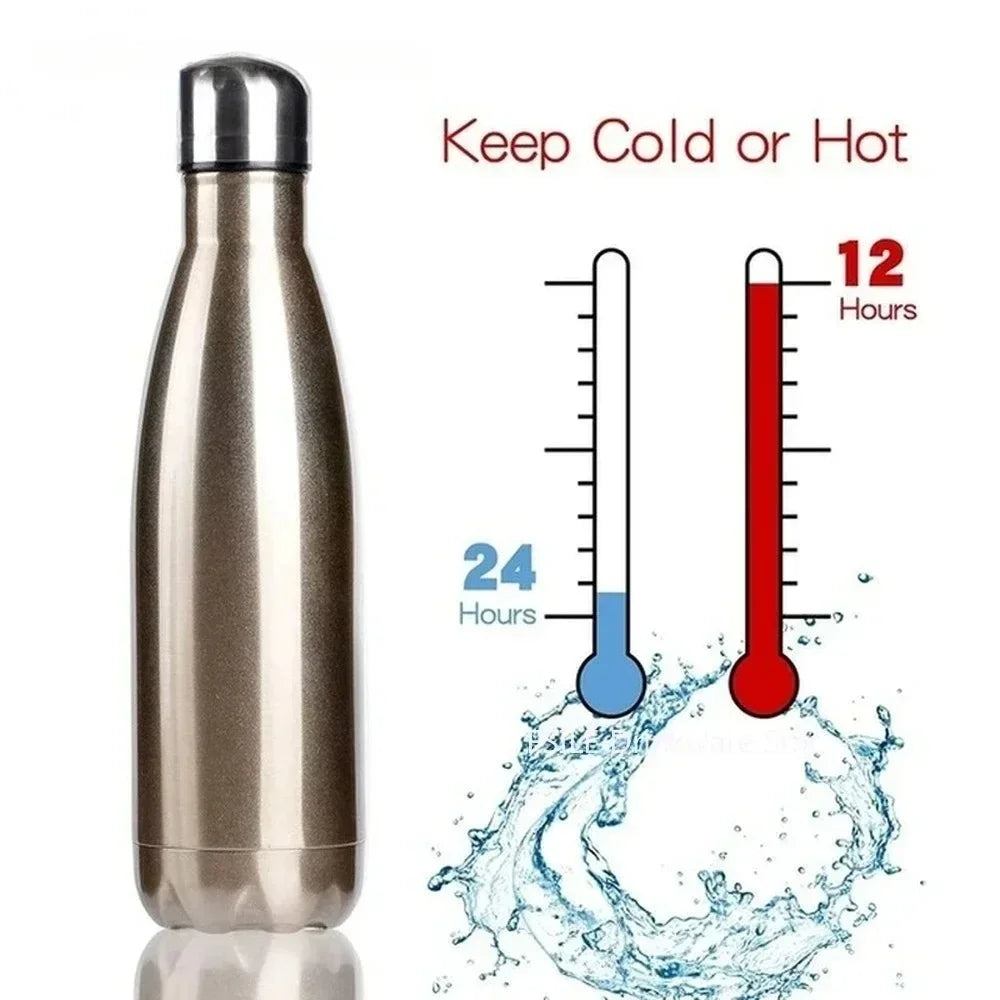 350/500/750/1000 ml Dubbelwandige roestvrijstalen waterfles/thermosfles Houd warm en koud geïsoleerde thermoskan