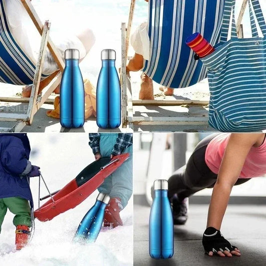 350/500/750/1000 ml Dubbelwandige roestvrijstalen waterfles/thermosfles Houd warm en koud geïsoleerde thermoskan